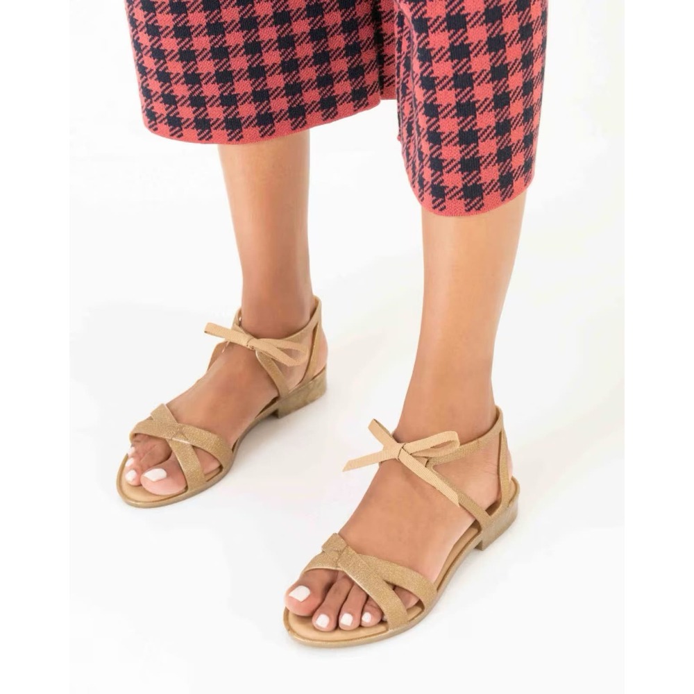 Melissa x Jason Wu Ophelia Low Sandal in Gold Size 7